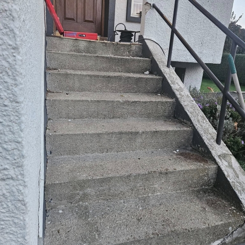 Beton trappe før