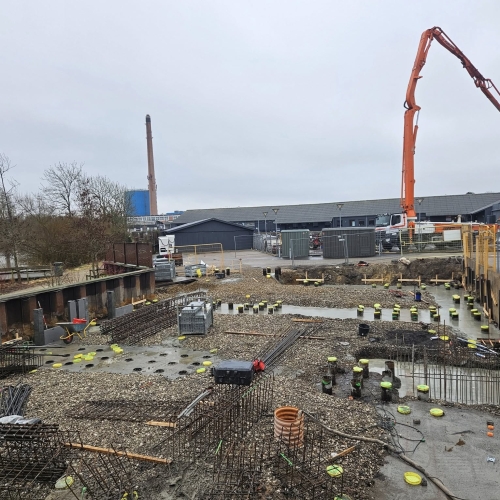 Støbning af fundament