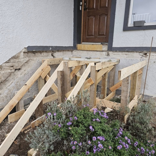 Beton trappe før