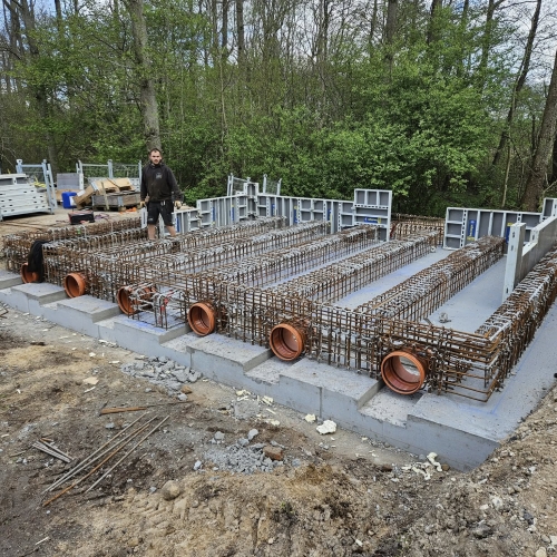 Støbning af fundament