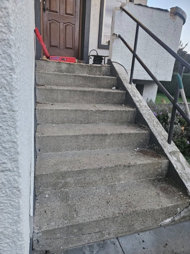 Beton trappe før