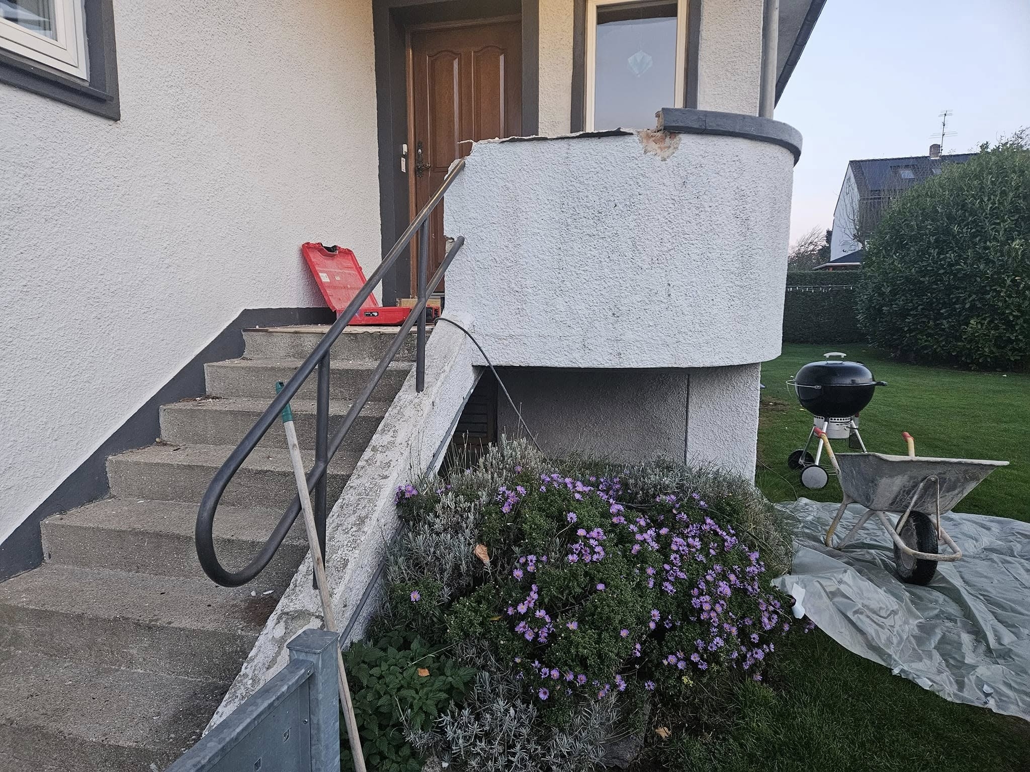 Beton trappe før