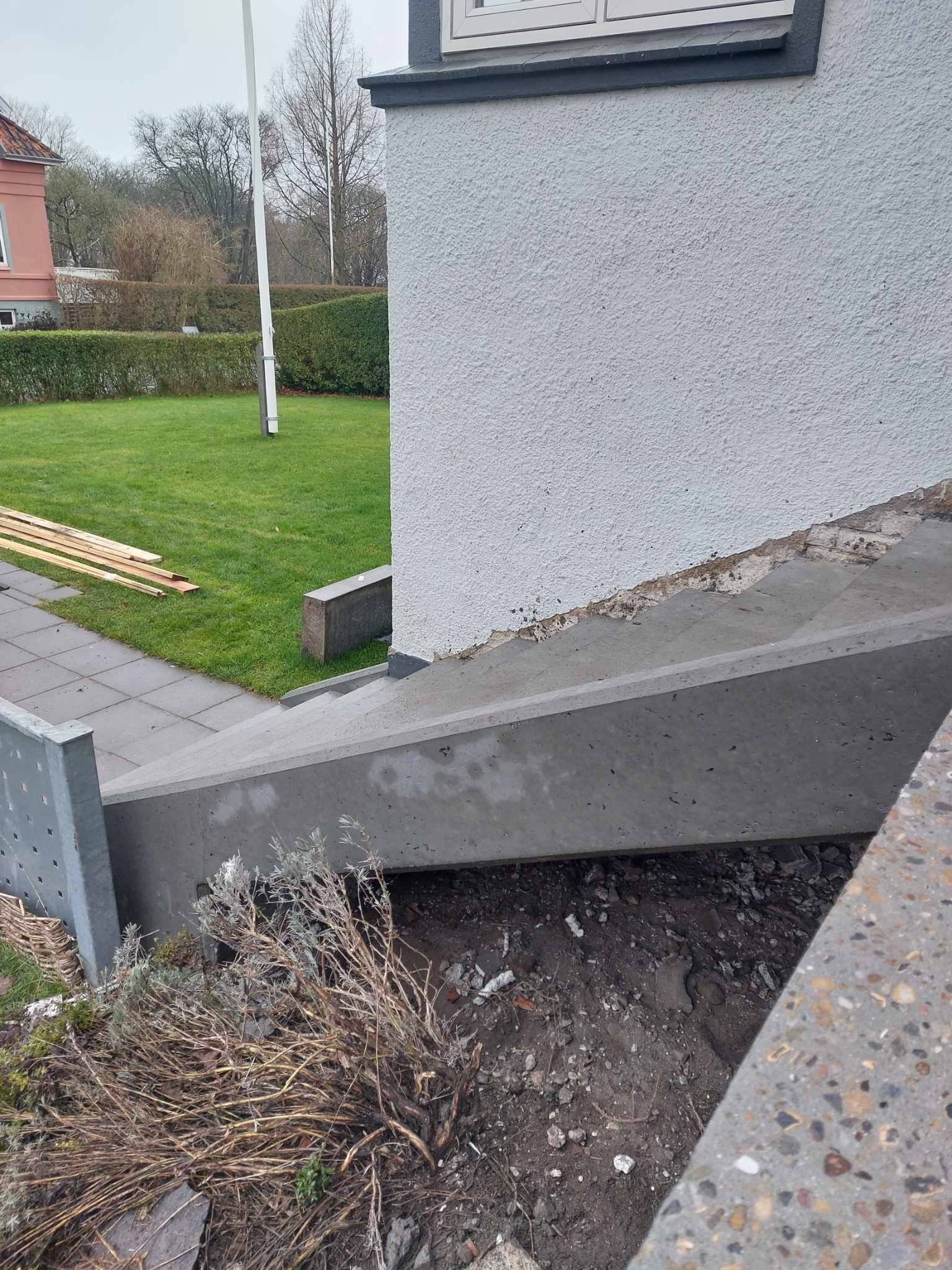beton trappe efter
