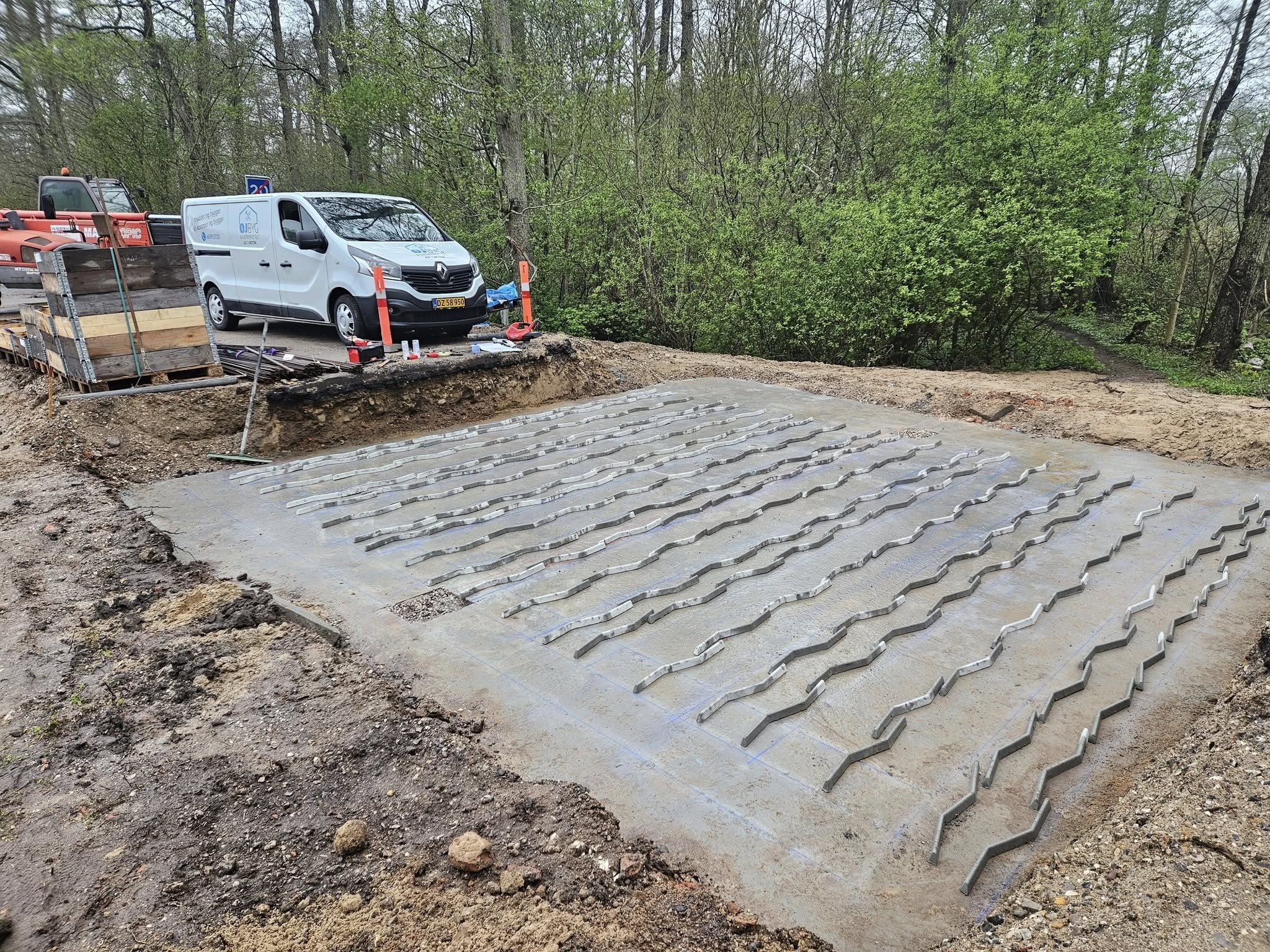 Støbning af fundament