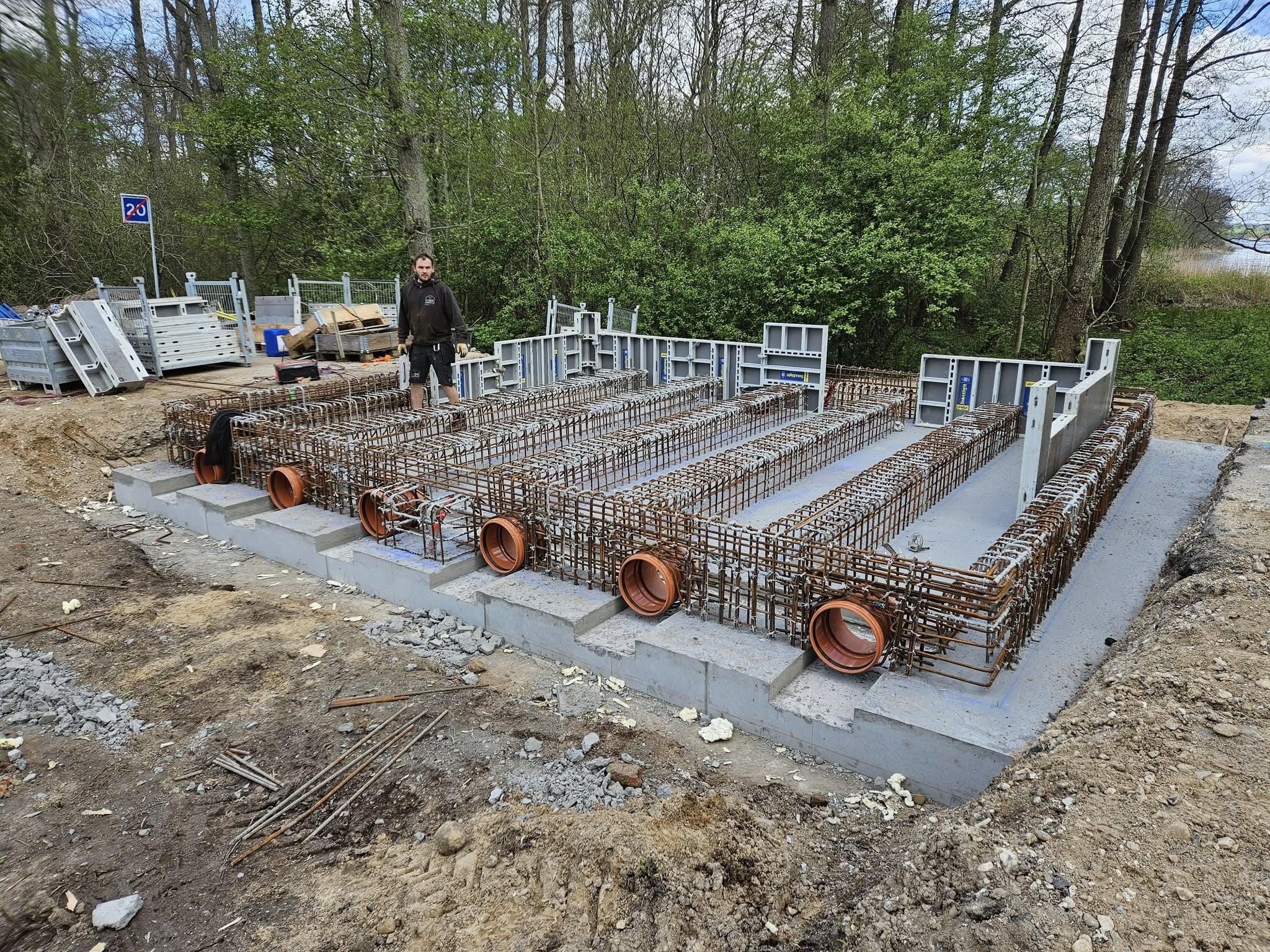 Støbning af fundament