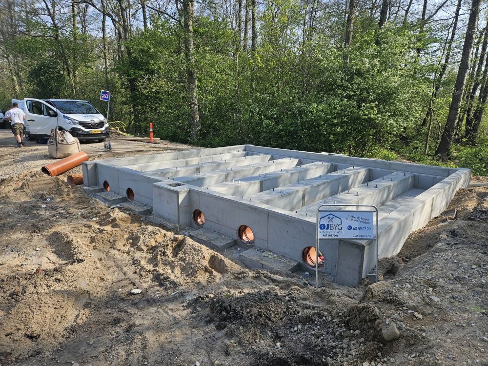 Støbning af fundament